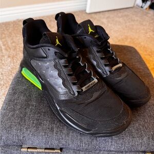 Nike Jump Man Black Sneakers with Neon Green Accent